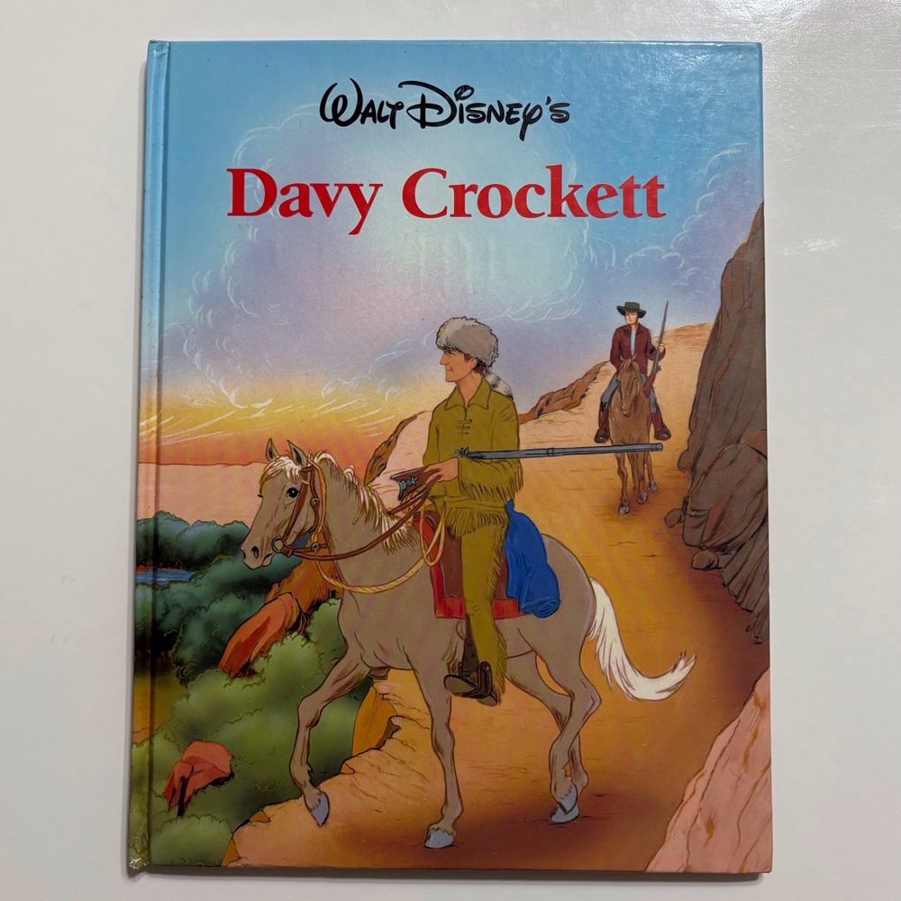4/$20 Vintage Walt Disney's Davy Crockett Book Hardcover 1989
